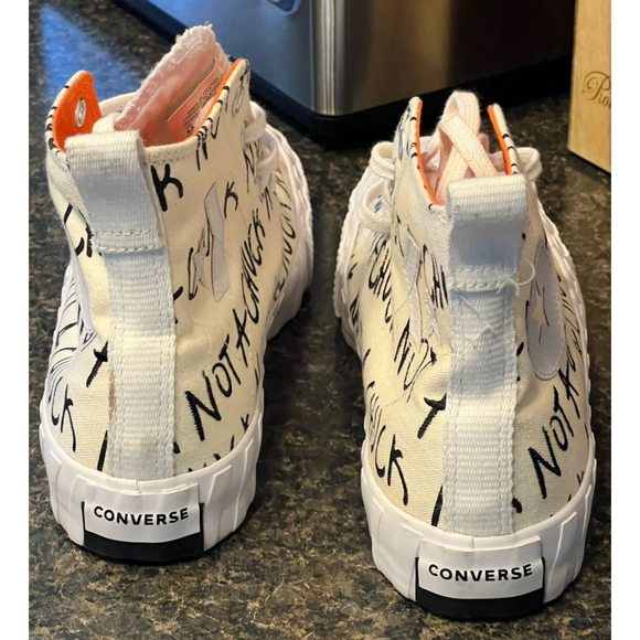 Converse Not A Chuck Hi-Top Beige Black Sneakers 8.5 - Picture 7 of 12